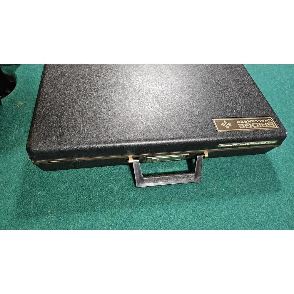 VTG 1981 Fidelity Bridge challenger electronic game RARE working Card Briefcase